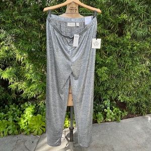 NWT Chico's Knit Kit Silver Foil Pants Women's Size 1